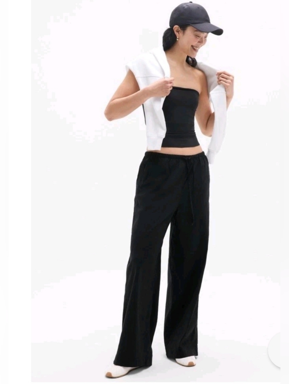 Athleta Paradise Wide Leg Pant in Black. Size S - Picture 2 of 12